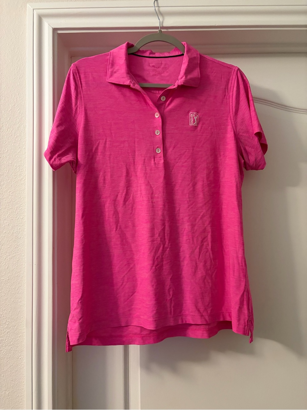 Peter Millar Bright Pink Short Sleeve PGA TOUR Golf Polo 🏌️‍♀️⛳️